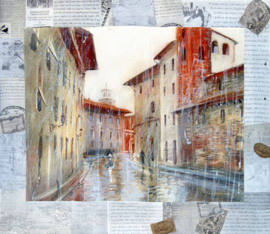 Italy : Pisa under a rain